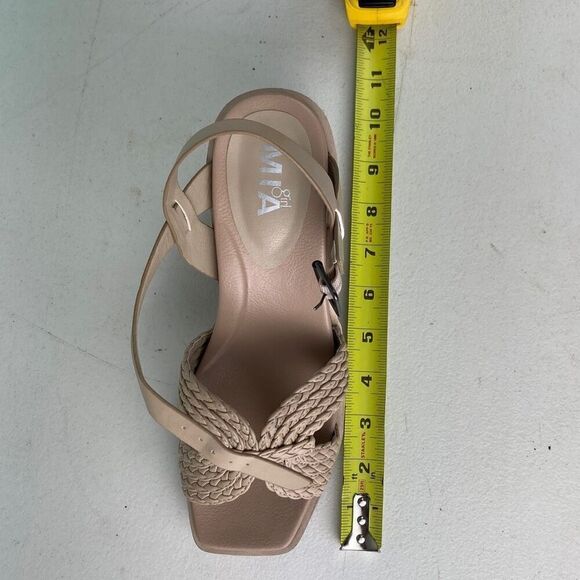 MIA Geraldine Chunky Strap Buckle Heels Sandals Women’s Size 8 NEW - Picture 4 of 5